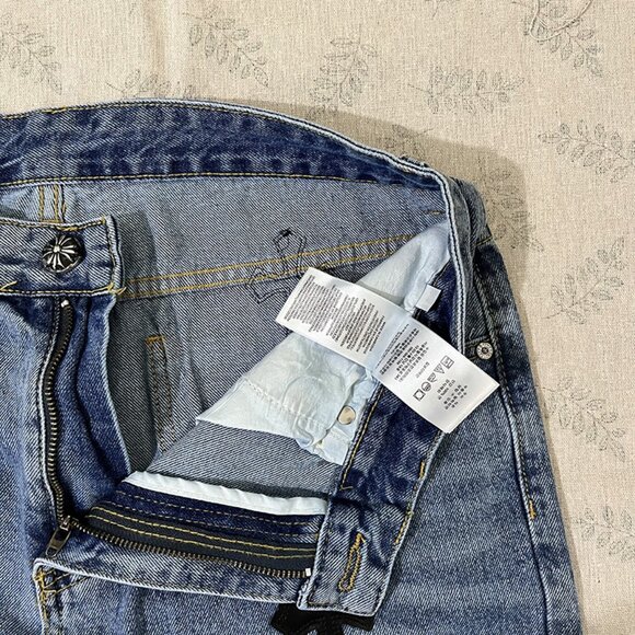 Chrome Hearts Cross Leather Embroidered Logo Jeans - Picture 6 of 8